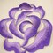 2 Violet Purple Embroidered Flower Patches Iron On Applique for Clothing